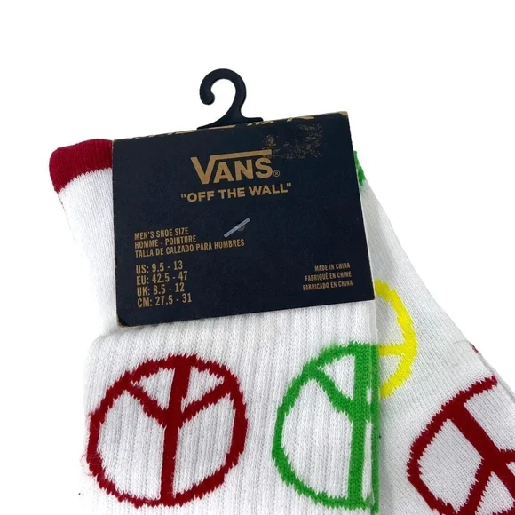 VANS Tyson Peterson Socks 1 Pair White Size 9.5 - 13 Men’s VN0A5FIZWHT - Picture 2 of 4